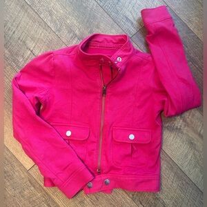 GapKids Pink Cropped Moto Jacket Girls Size 8